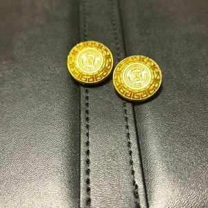 Givenchy Vintage 80s Coin Disc Iconic Logo Clip On Earring